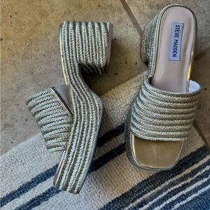 Steve Madden gold heels